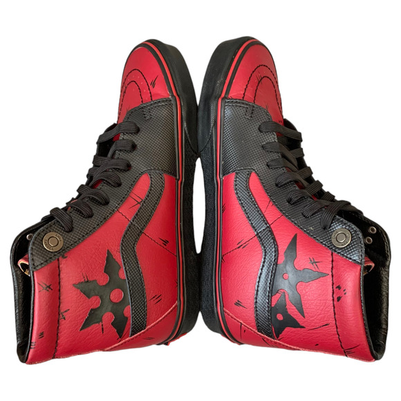 VANS x Marvel Deadpool Limited Edition Sk8-Hi Red Black High Top Sneaker Women 9 - Picture 10 of 10